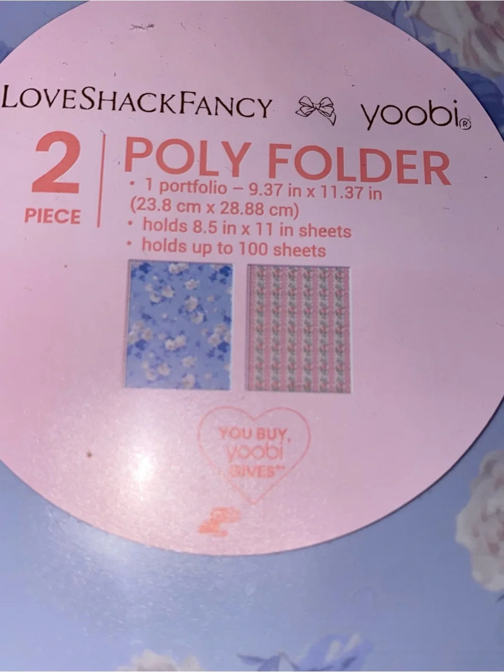 LoveShackFancy x Target - Yoobi 2pk Poly Prong Folders New